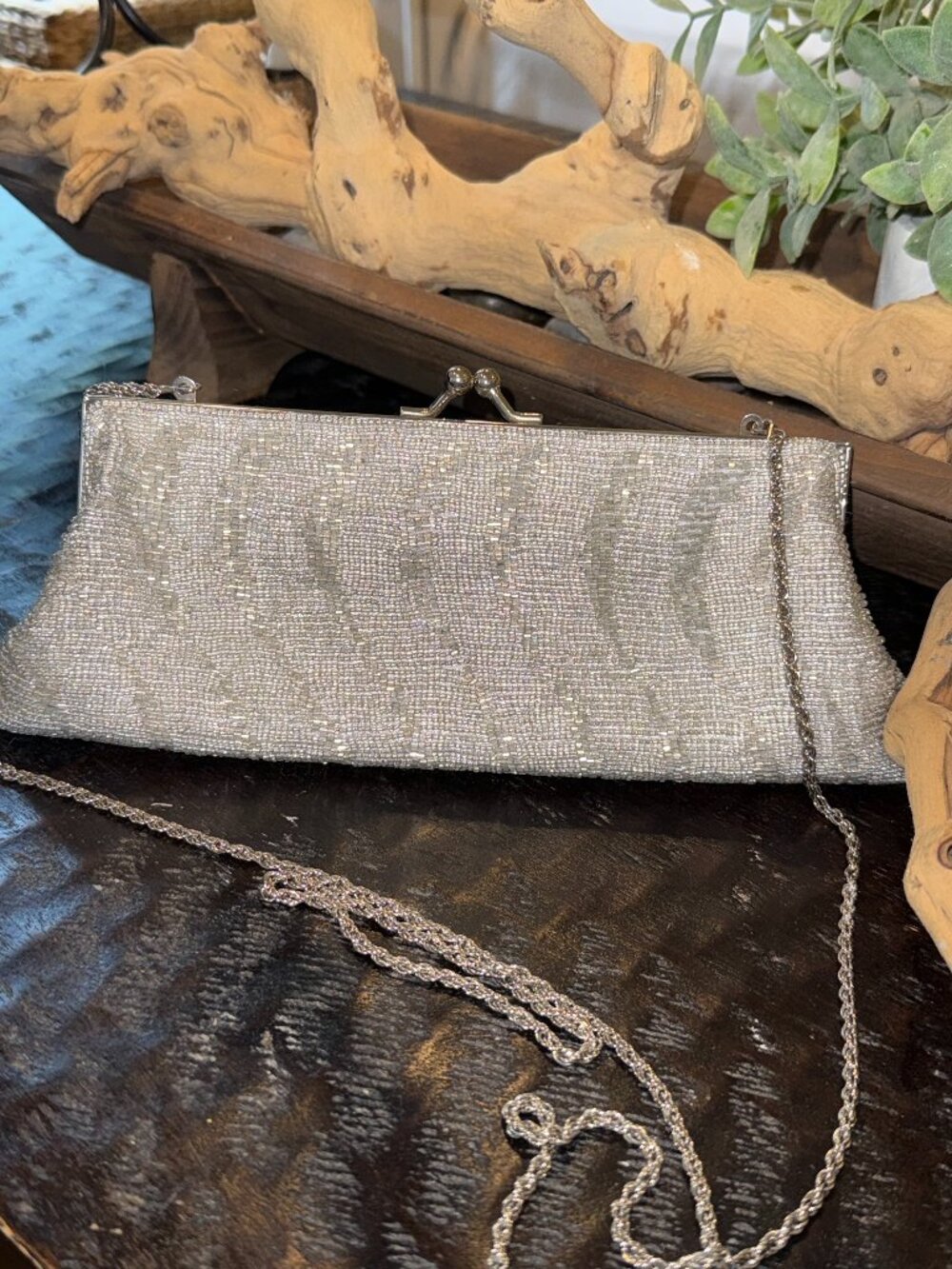 Cache Beaded Clutch